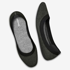 Allbirds Tree Breezers Peppercorn Dark Grey Gray Insole Ballet Flats Shoes 6.5